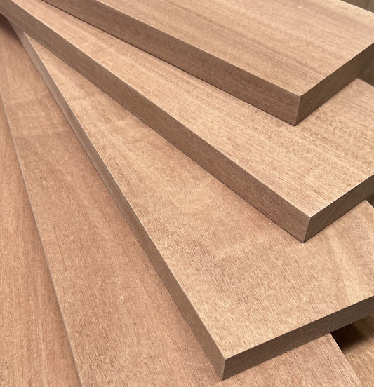 Sapele Boards Kiln Dried Planned Solid Sapele Planed to 22mm Thickness Smooth Finnish