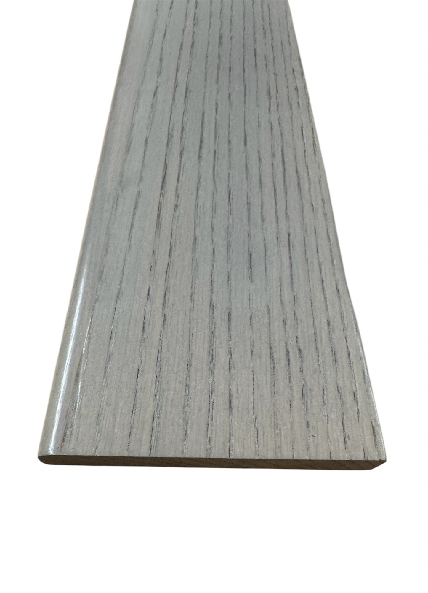 SOLID OAK NATURAL SKIRTING BOARD GREY OAK FINISH CHOICE SIZE Rounded - Hardwood Yard