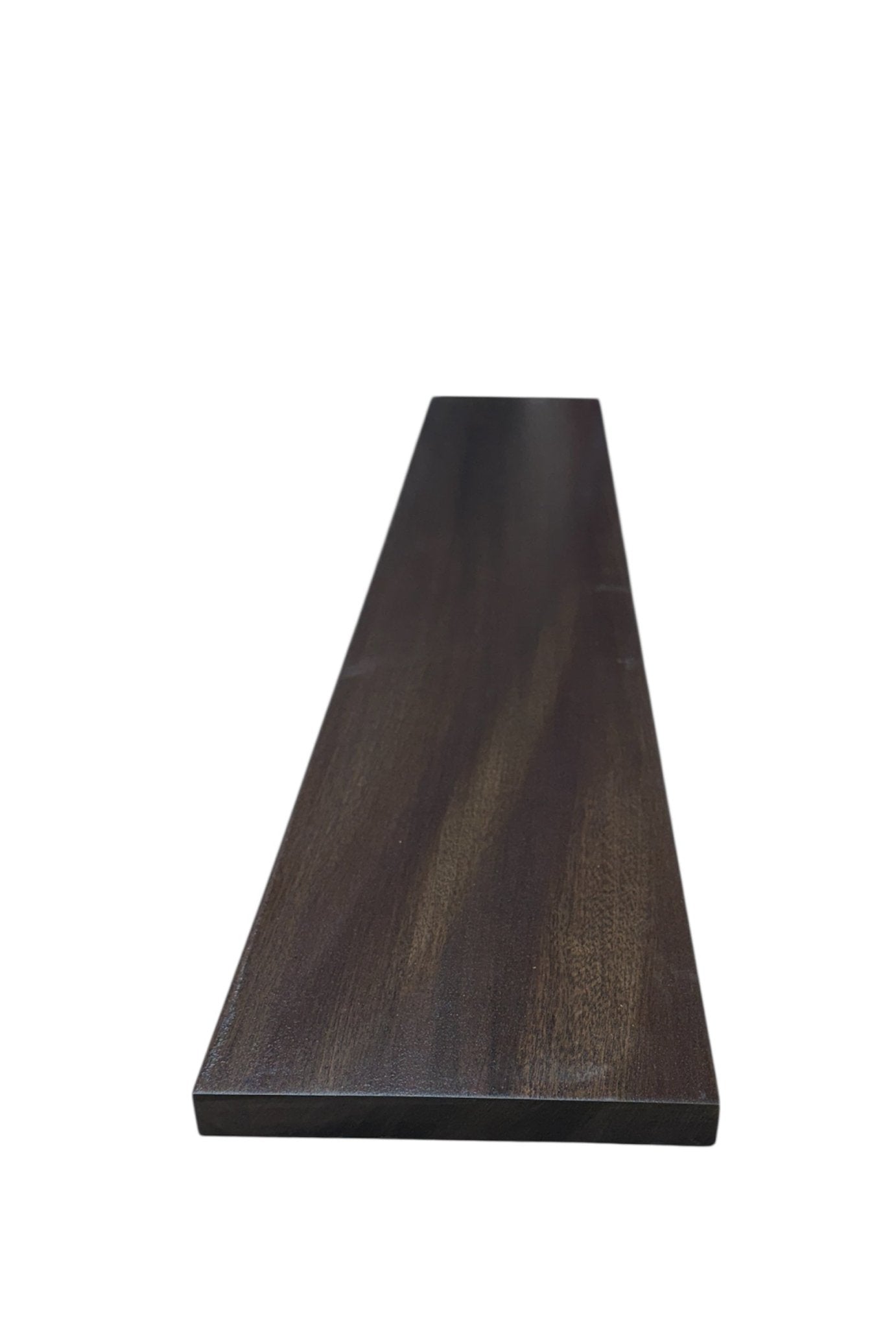 Black Ebony Finish Solid African Sapele StairCase Stair Cladding Kit Treat And Riser Replacement Pencil Edge - Hardwood Yard