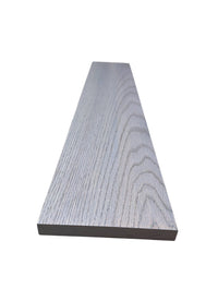 Grey Finish Solid Oak StairCase Stair Cladding Kit Treat And Riser Replacement Pencil Edge - Hardwood Yard