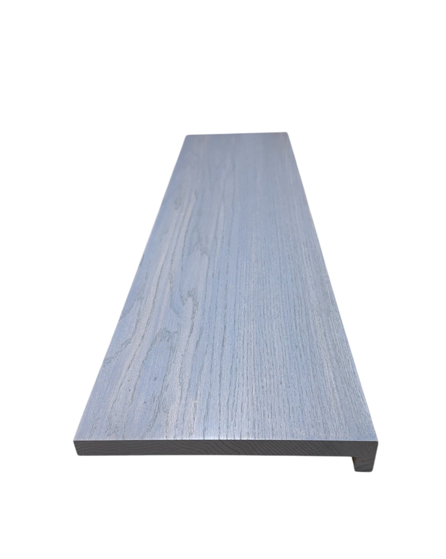 Grey Finish Solid Oak StairCase Stair Cladding Kit Treat And Riser Replacement Pencil Edge - Hardwood Yard