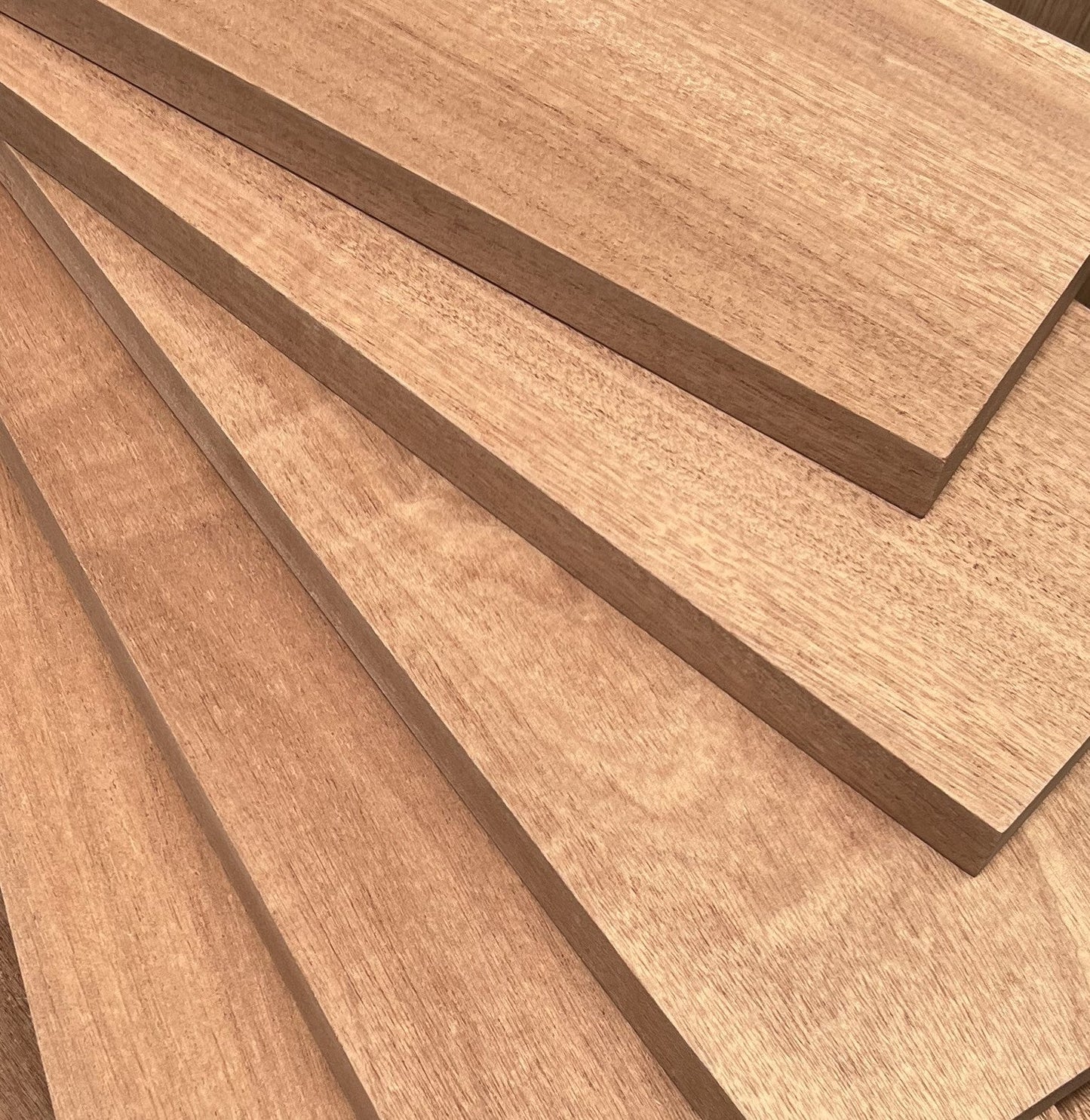 Sapele Boards Kiln Dried Planned Solid Sapele Planed to 22mm Thickness Smooth Finnish - Hardwood Yard