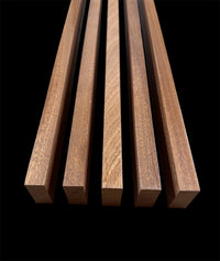 Solid African Sapele Slats Wall Decoration Slatted Fence Panel Sapele Cladding Varnished 2000x60x20mm - Hardwood Yard