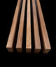 Solid African Sapele Slats Wall Decoration Slatted Fence Panel Sapele Cladding Varnished 2000x60x20mm - Hardwood Yard