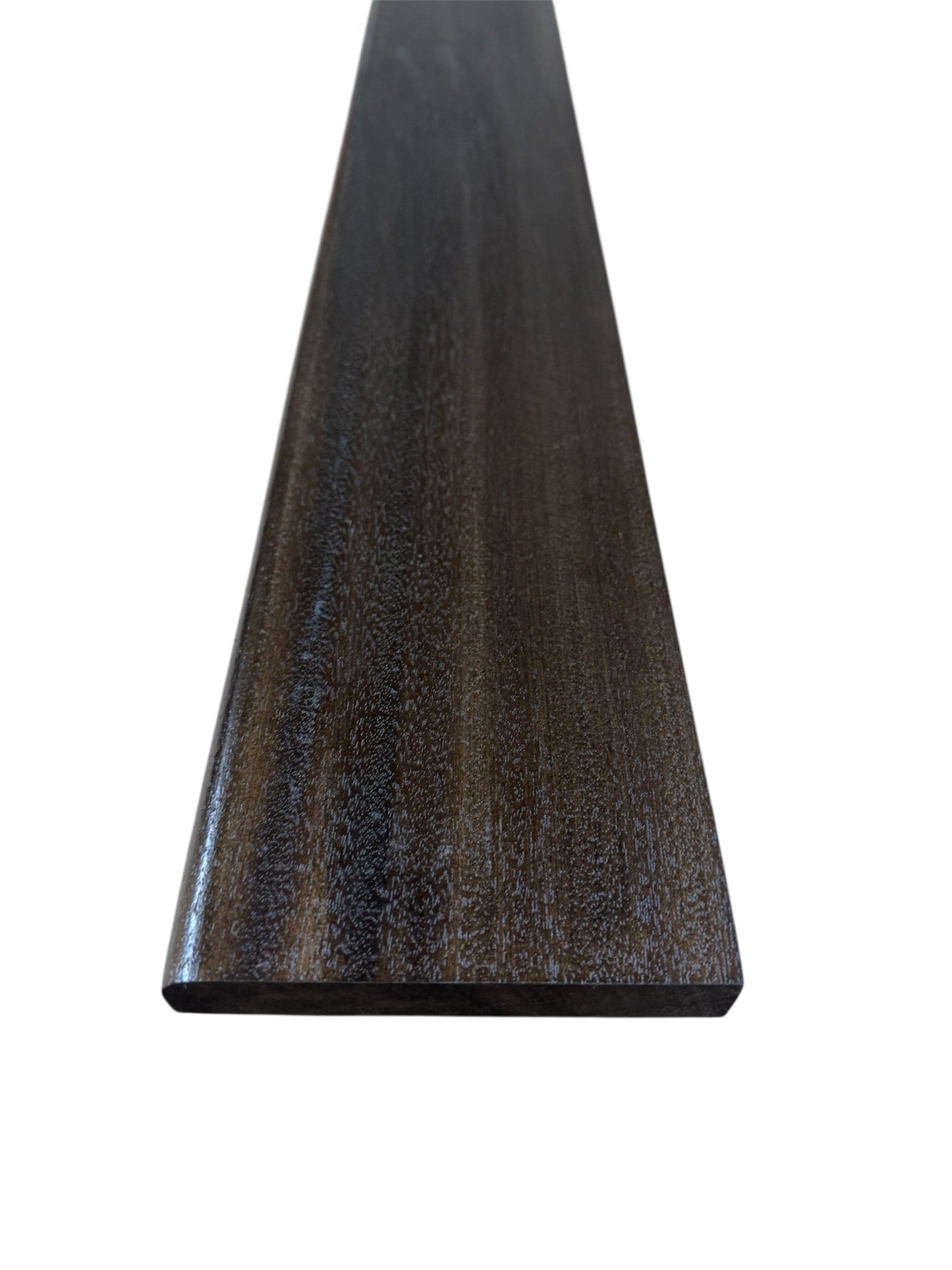 SOLID OAK NATURAL SKIRTING BOARD BLACK EBONY FINISH CHOICE SIZE Rounded - Hardwood Yard