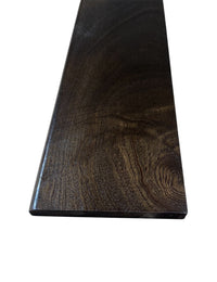 SOLID OAK NATURAL SKIRTING BOARD BLACK EBONY FINISH CHOICE SIZE Rounded - Hardwood Yard