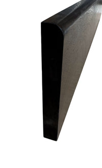 SOLID OAK NATURAL SKIRTING BOARD BLACK EBONY FINISH CHOICE SIZE Rounded - Hardwood Yard