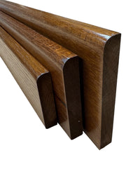 SOLID OAK NATURAL SKIRTING BOARD ENGLISH OAK FINISH CHOICE SIZE Rounded - Hardwood Yard