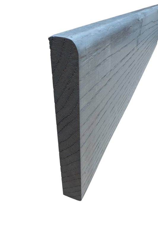 SOLID OAK NATURAL SKIRTING BOARD GREY OAK FINISH CHOICE SIZE Rounded - Hardwood Yard