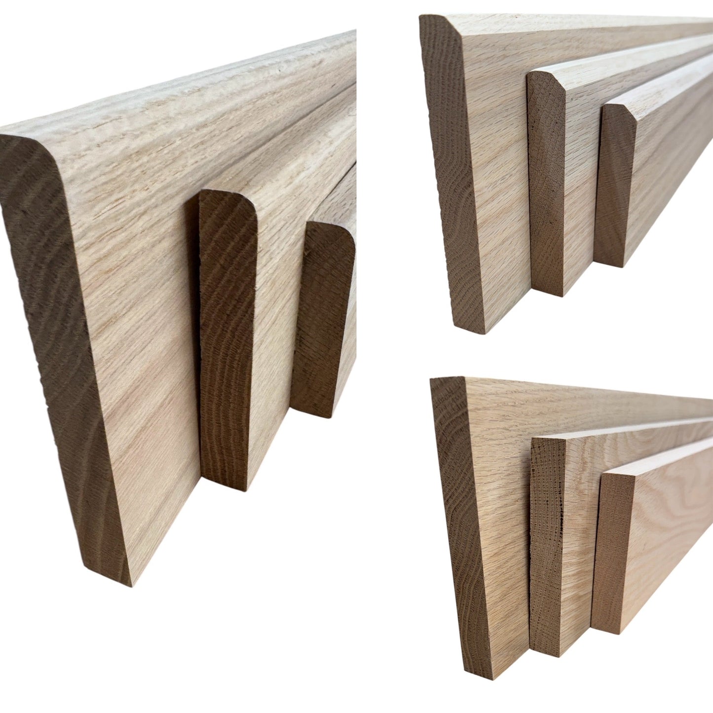 SOLID OAK NATURAL SKIRTING BOARD UNFINISHED CHOICE STILE 20 x 95 mm - Hardwood Yard