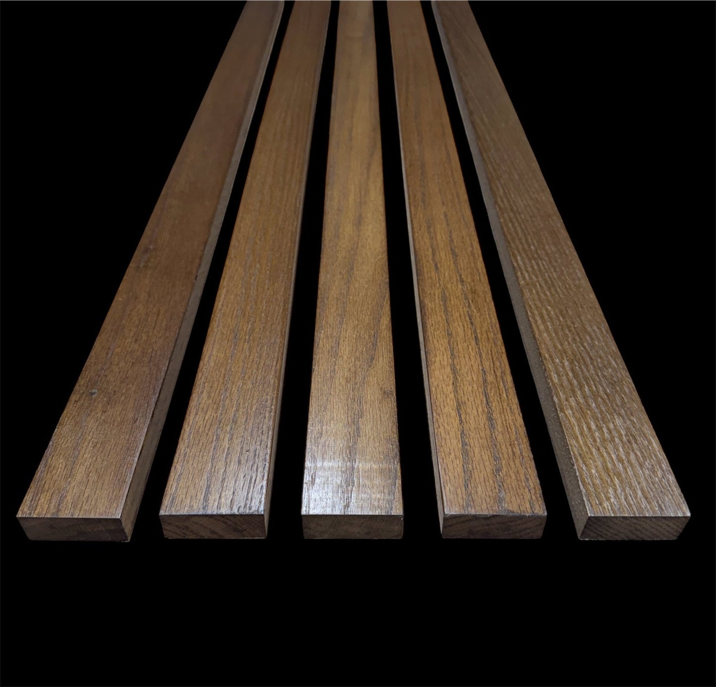 Solid Oak Slats Wall Decoration Slatted Fence Panel Oak Cladding English Oak Finish 2000x60x20mm - Hardwood Yard