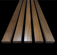 Solid Oak Slats Wall Decoration Slatted Fence Panel Oak Cladding English Oak Finish 2000x60x20mm - Hardwood Yard