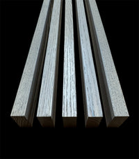 Solid Oak Slats Wall Decoration Slatted Fence Panel Oak Cladding Grey Oak Finish 2000x60x20mm - Hardwood Yard