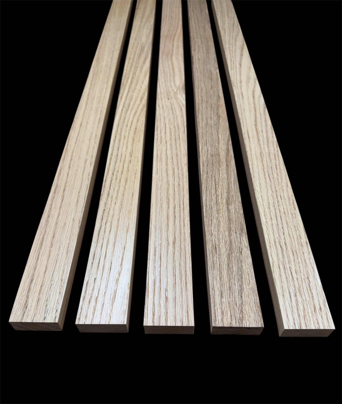 Solid Oak Slats Wall Decoration Slatted Fence Panel Oak Cladding Varnished 2000x60x20mm - Hardwood Yard