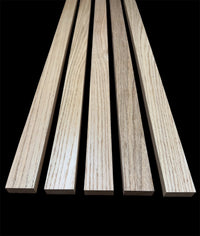 Solid Oak Slats Wall Decoration Slatted Fence Panel Oak Cladding Varnished 2000x60x20mm - Hardwood Yard