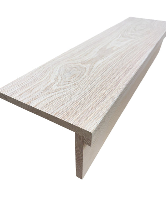 Solid Oak StairCase Stair Cladding Kit Treat And Riser Replacement Pencil Edge - Hardwood Yard