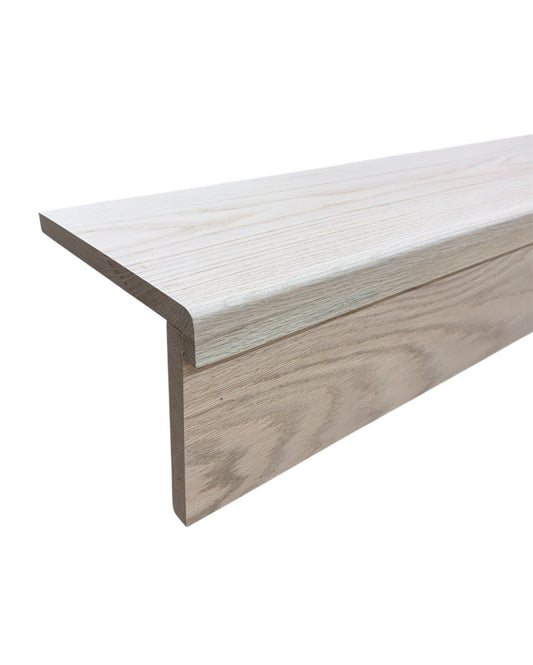 Solid Oak StairCase Stair Cladding Kit Treat And Riser Replacement Pencil Edge